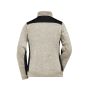 Ladies' Knitted Workwear Fleece Jacket - STRONG - - stone-melange/black - M