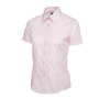 Ladies Poplin Half Sleeve Shirt - 2XL - Pink