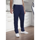 HM 14 Slip-on Trousers Essential , from Sustainable Material , 65% GRS Certified Recycled Polyester / 35% Conventional Cotton - navy - L