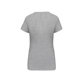 Dames-t-shirt V-hals korte mouwen Light grey heather M