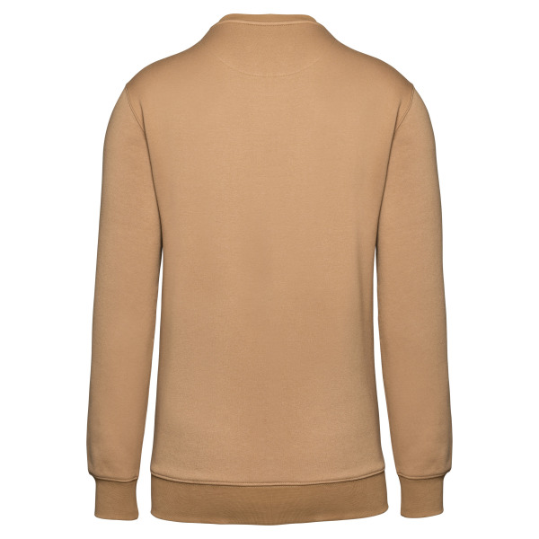 Day To Day unisex sweater met zip contrasterende zak Camel / Black 3XL
