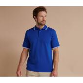 MEN'S TIPPED POLO SHIRT, NAVY/WHITE, L, HENBURY