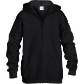 Heavy Blend™classic Fit Youth Full Zip Hooded Sweatshirt Black XS