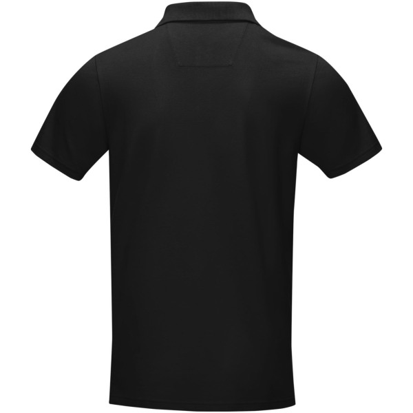 Graphite short sleeve men’s GOTS organic polo - Solid black - 3XL