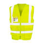Heavy Duty Polycotton Security Vest - Fluorescent Yellow - M