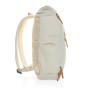 Impact AWARE™ 16 oz. recycled canvas 15" laptop backpack, off white
