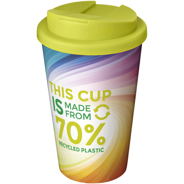 Brite-Americano® Eco 350 ml spill-proof insulated tumbler - Lime