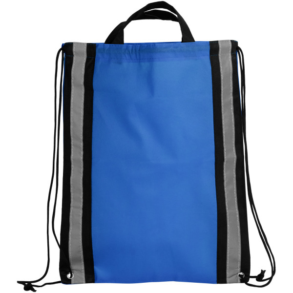 Reflective non-woven drawstring backpack 5L - Royal blue
