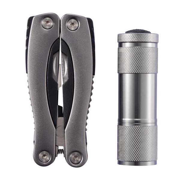 Multitool and torch set, grey