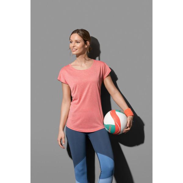 Stedman T-shirt Active dry T move SS for her Coral Heather S