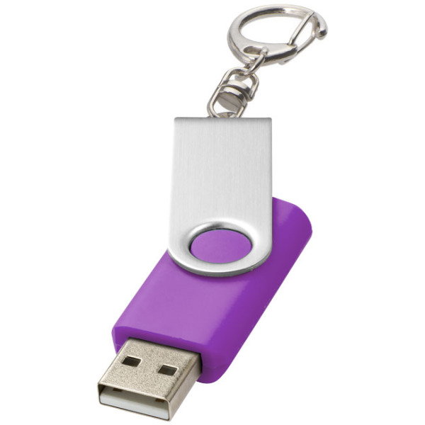 Rotate USB met sleutelhanger - Paars - 8GB