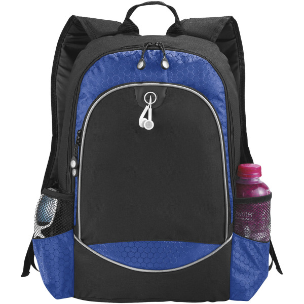 Benton 15" laptop backpack 15L - Solid black/Royal blue