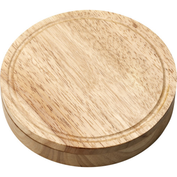Wooden cheese plate set