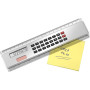 ABS ruler with calculator silver
