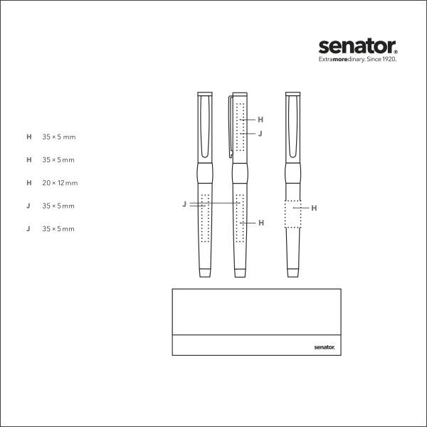 senator® Image White Line Set (balpen+ Rollerball)