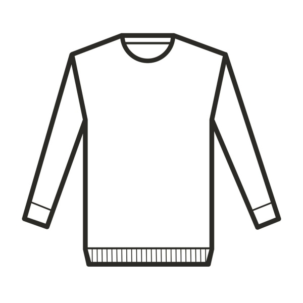 THC COLOMBO WH. Sweatshirt (unisex) in Italiaanse badstof zonder kaart. Witte kleur
