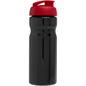 H2O Active® Base 650 ml drikkeflaske med fliplåg - Ensfarvet sort/Rød