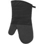 Maya oven gloves with silicone grip - Shiny black/Solid black