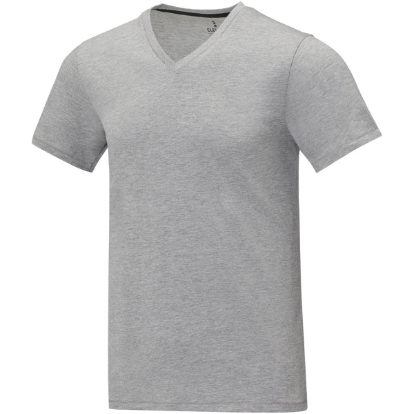 Somoto short sleeve men's V-neck t-shirt - Heather grey - XS