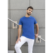 TM 9 Men's Workwear T-Shirt Casual-Flair, from Sustainable Material , 51% GRS Certified Recycled Polyester / 46% Conventional Cotton / 3% Conventional Elastane - royal blue - 2XL