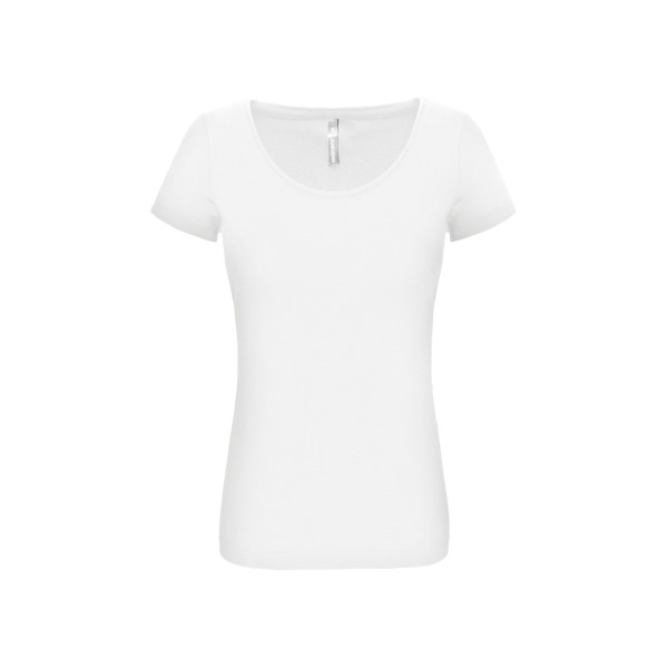 Dames t-shirt met mini-mouwtjes White XXL