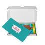 Tony's Chocolonely 180 gram in wit doosje met kaartje - Exclusive - Melk Amandel Kletskop "Je wordt bedankt!"