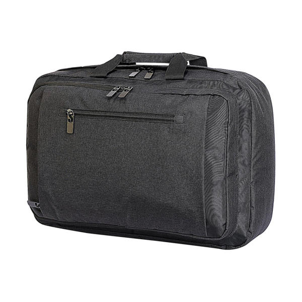 Bordeaux Hybrid Laptop Briefcase - Charcoal Melange/Black