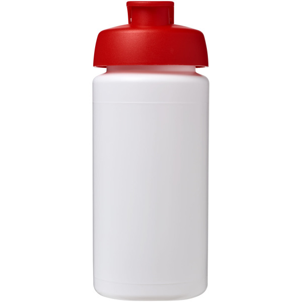 Baseline® Plus grip 500 ml flip lid sport bottle - White/Red