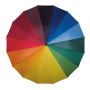 Falconetti - Regenboog paraplu - Handopening - Windproof -  125 cm - Multi kleur