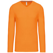 T-shirt V-hals lange mouwen Orange XL