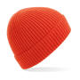 Engineered Knit Ribbed Beanie - Fire Red - One Size