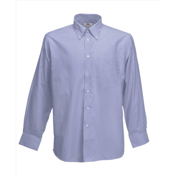 FOTL Men LSL Oxford Shirt, Oxford Blue, S
