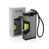 Zakformaat waterpas met magneet, grijs