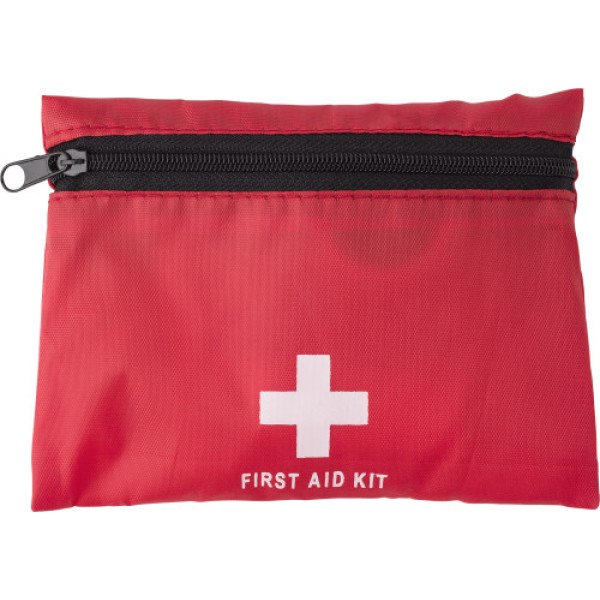 Nylon (210D) first aid kit Rosalina red