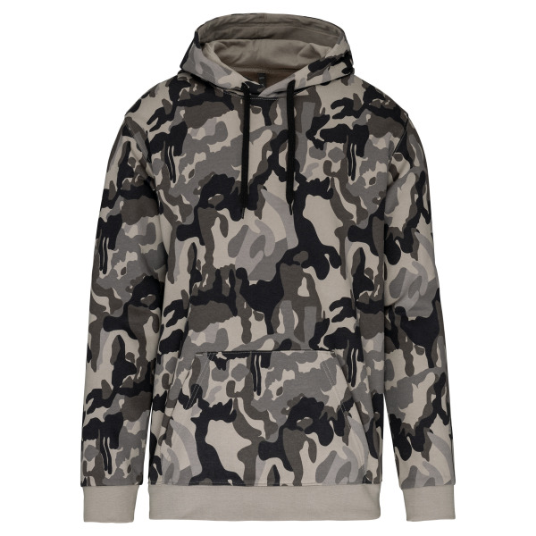Herensweater met capuchon Grey Camouflage XS
