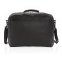 Fashion black PVC vrije 15.6" laptop tas, zwart