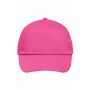MB001 5 Panel Promo Cap Lightly Laminated - pink - one size