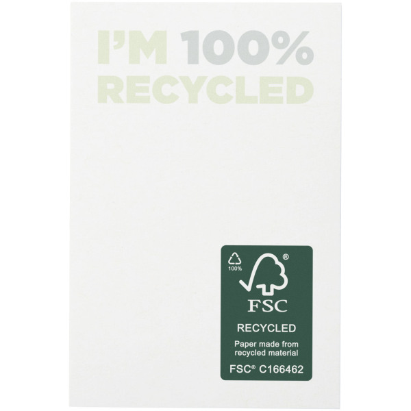 Sticky-Mate® recycled sticky notes 50 x 75 mm - White - 25 pages