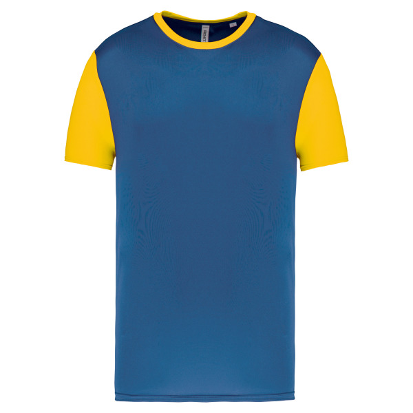 Volwassen tweekleurige jersey met korte mouwen Sporty Royal Blue / Sporty Yellow 3XL