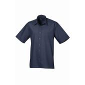 Short Sleeve Poplin Shirt, Navy, 14.5, Premier