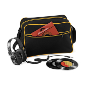 Retro Shoulder Bag - Black/Gold - One Size