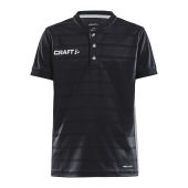 Craft Pro Control button jersey jr black/white 122/128