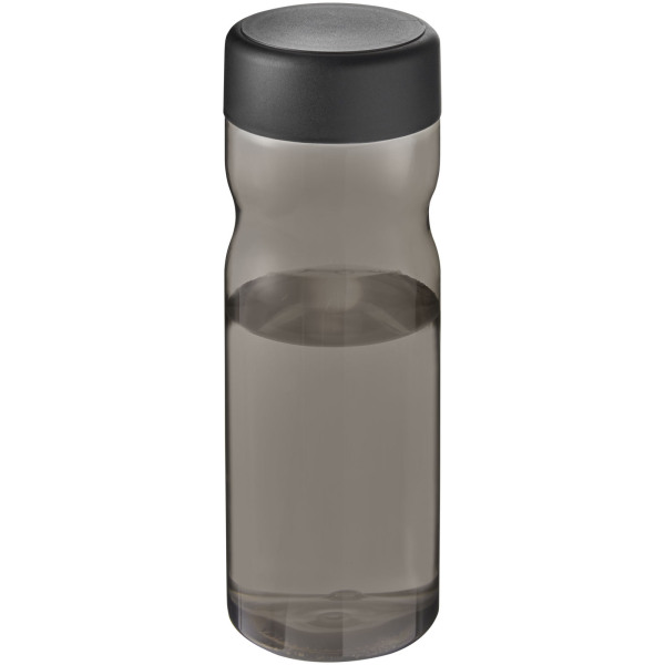 H2O Active® Base 650 ml screw cap water bottle - Charcoal/Solid black