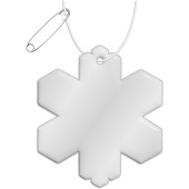 RFX™ H-10 reflecterende pvc hanger met sneeuwvlok - Wit