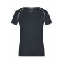Ladies' Sports T-Shirt - black/white - XS