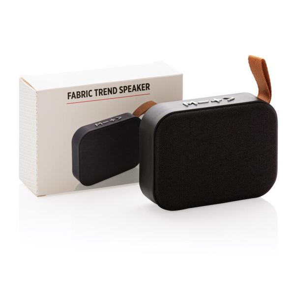 Fabric trend draadloze 3W speaker, zwart