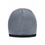 MB7584 Beanie with Contrasting Border - light-grey/dark-grey - one size