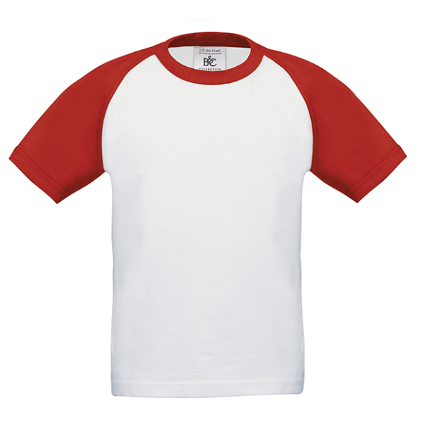 Base-Ball/kids T-Shirt - White/Red - 5/6 (110/116)