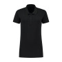 L&S Polo Basic Cot/Elast SS for her Black-S