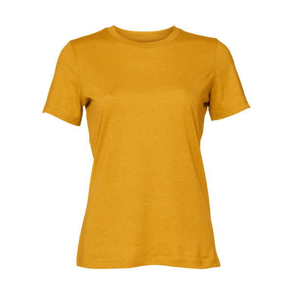 Women's Relaxed CVC Jersey Short Sleeve Tee - Heather Mustard - XL